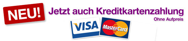 Kreditkartenzahlung mit MasterCard und VISA